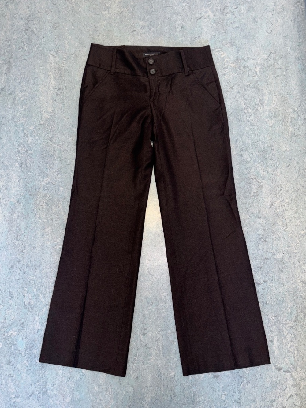 Banana Republic Martin Fit Stretch Trousers Pants Size 6 Charcoal Gray